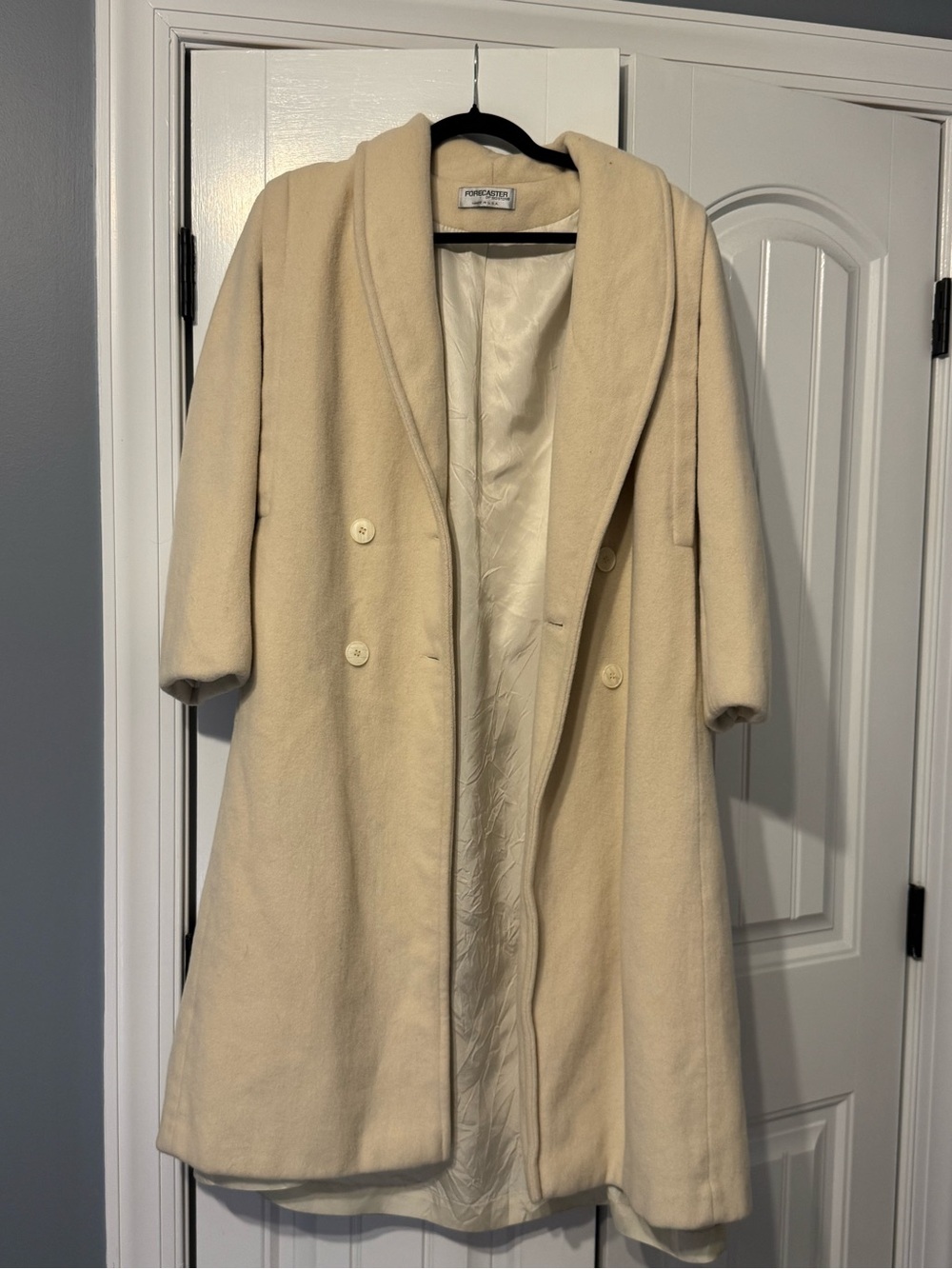 Forecaster of Boston Cream Wool-Blend Double-Breasted Coat